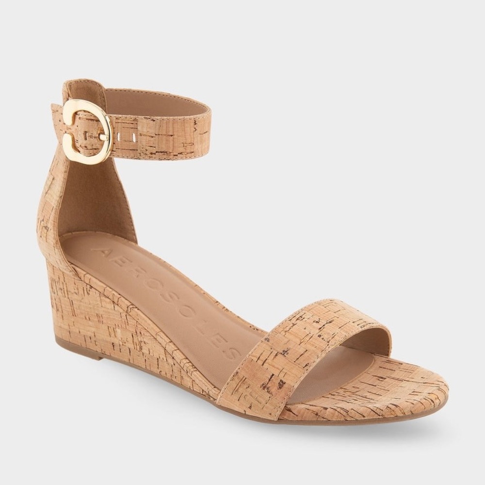 Aerosoles Willis Womens Cork Wedge Sandals Ankle Strap Comfort Size 7 Boho NWT - Picture 13 of 16